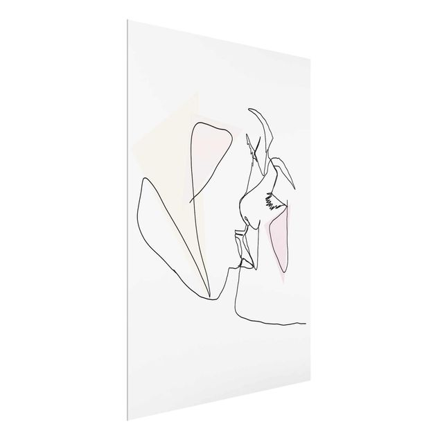 Cuadro mujer desnuda Kiss Faces Line Art