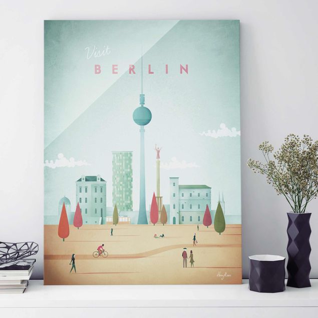 Cuadros de cristal Berlín Travel Poster - Berlin