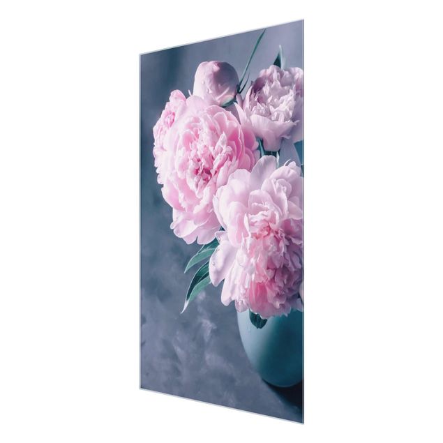 Cuadros de flores modernos Vase With Light Pink Peony Shabby
