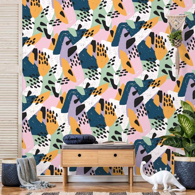 Papel pintado moderno Vividly Colourful Pattern With Dots