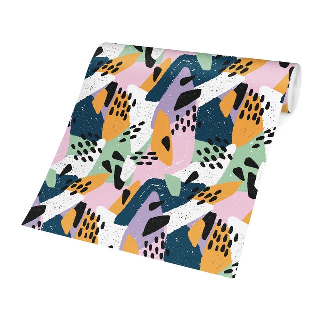 Papel pintado Vividly Colourful Pattern With Dots