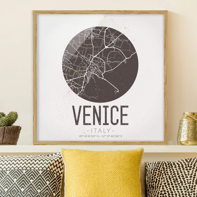 Decoración de cocinas Venice City Map - Retro