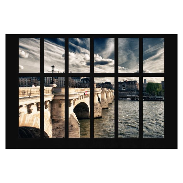Papeles pintados Window Bridge Paris