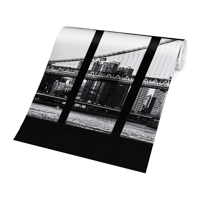 Papeles pintados modernos Window Bridges New York