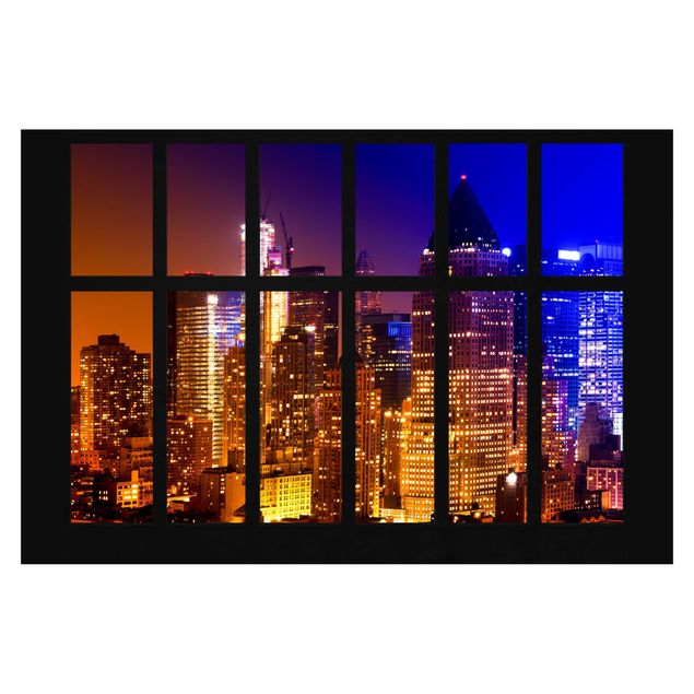 Papel pintado moderno Window Manhattan Sunrise