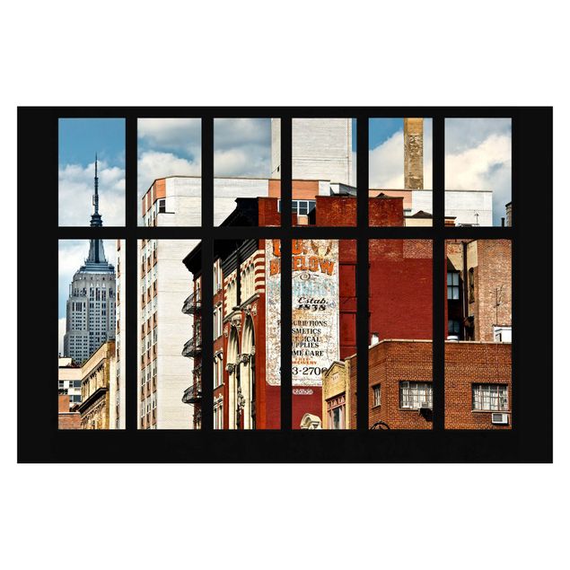Papel de pared Window View Of New York Building