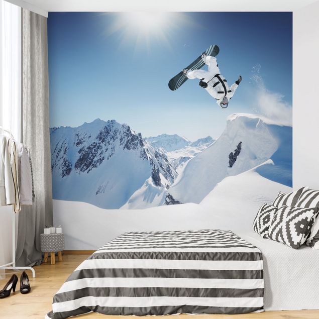 Papeles pintados modernos Flying Snowboarder
