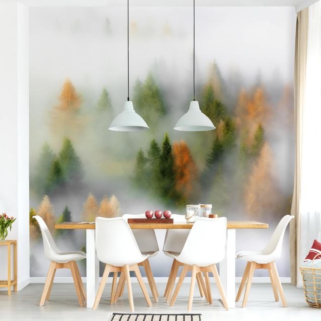 Papel pintado moderno Cloud Forest In Autumn
