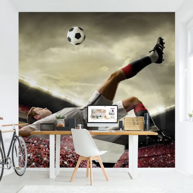 Papel pared gris Football Action