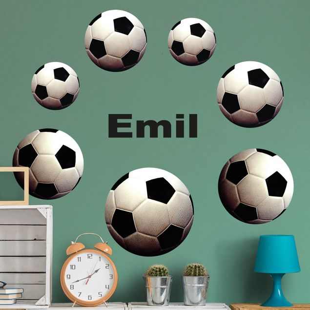 Decoración habitación infantil Soccer balls set