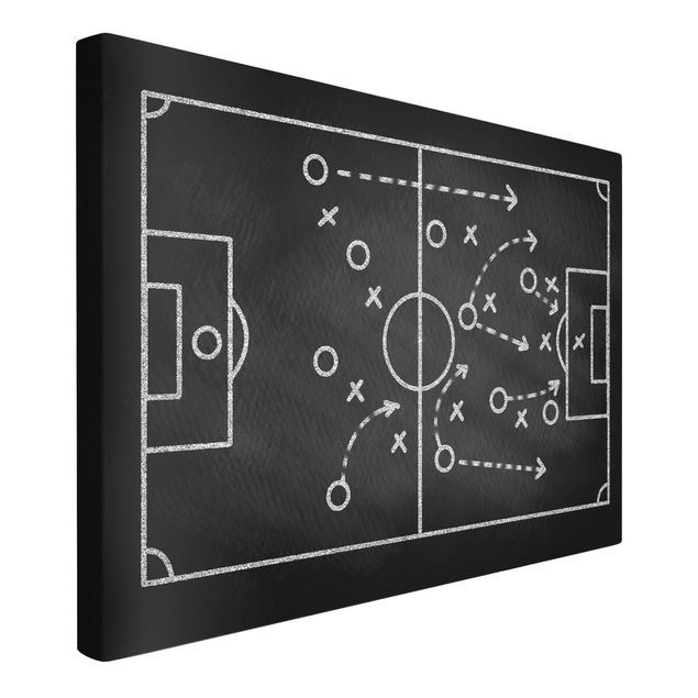 Cuadros deporte Football Strategy On Blackboard
