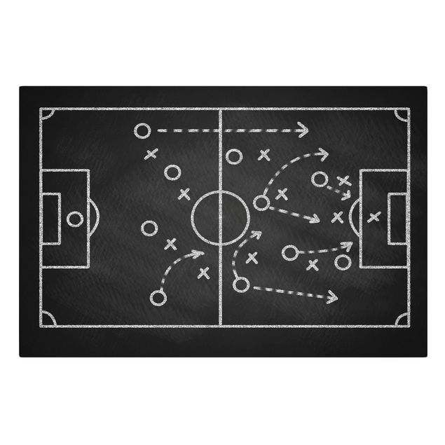 Cuadros modernos Football Strategy On Blackboard