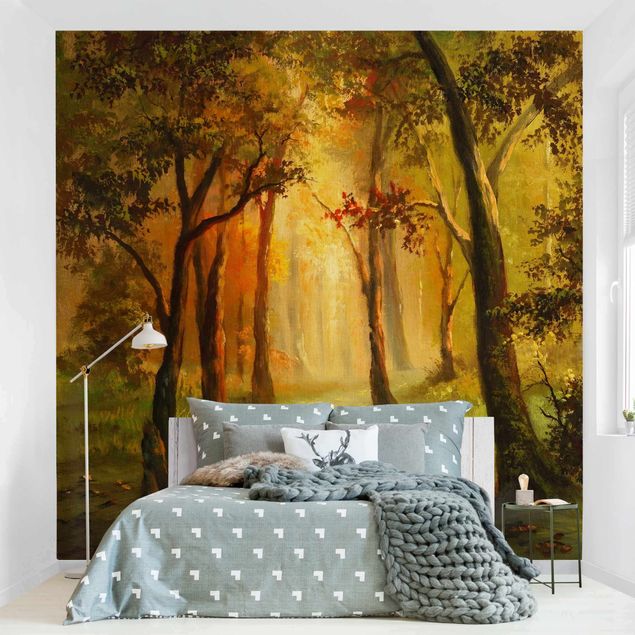 Papel pintado moderno Painting Of A Forest Clearing