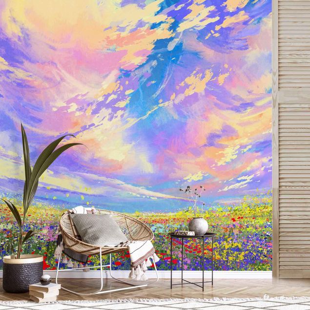 Papel pintado salón moderno Drawn Anime Sky