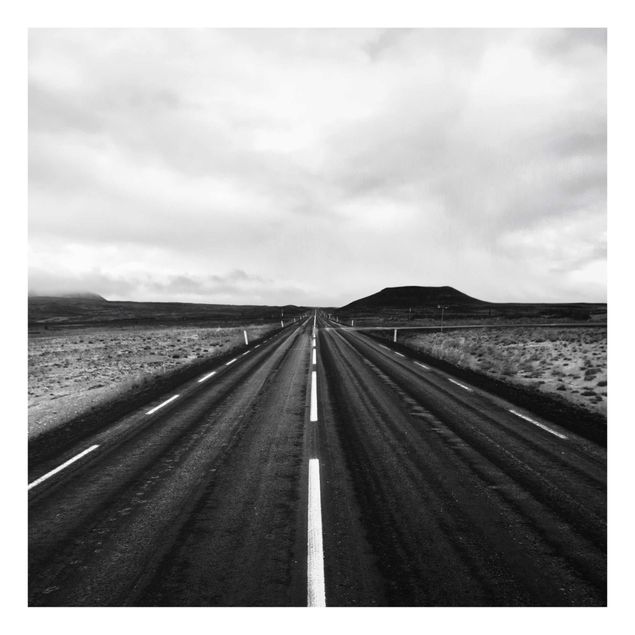 Cuadros paisajes naturaleza Straight Road In Iceland