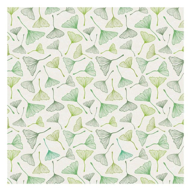 Papel de pared Gingko Leaves In Shades Of Green
