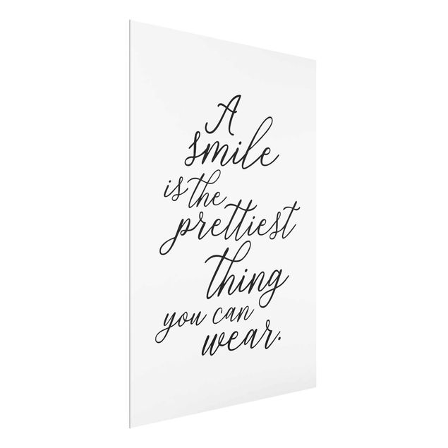 Cuadros con frases motivadoras A Smile Is The Prettiest Thing