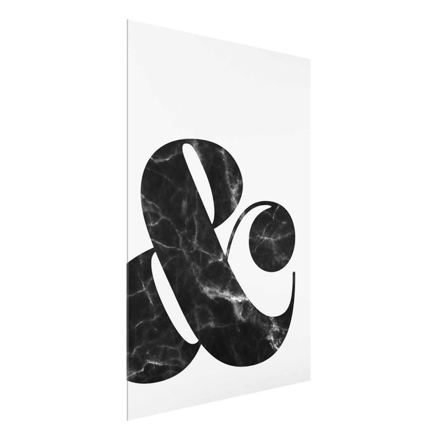 Cuadros de cristal frases Ampersand Marble