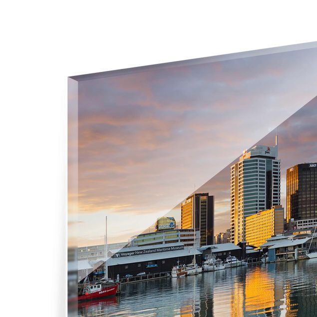 Tableros magnéticos de vidrio Auckland Skyline Sunset