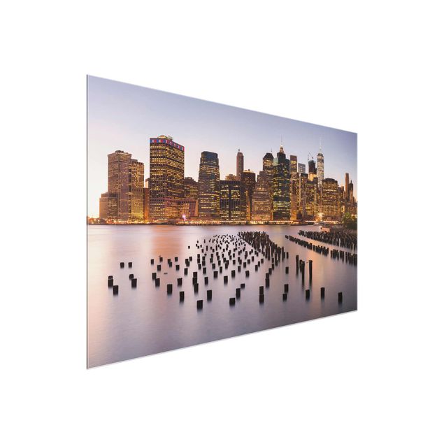Cuadros de cristal arquitectura y skyline View Of Manhattan Skyline