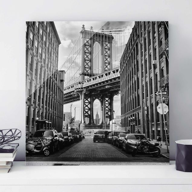 Cuadros de cristal Nueva York Manhattan Bridge In America