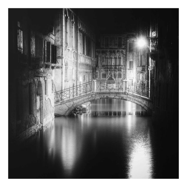 Cuadros modernos blanco y negro Bridge Venice