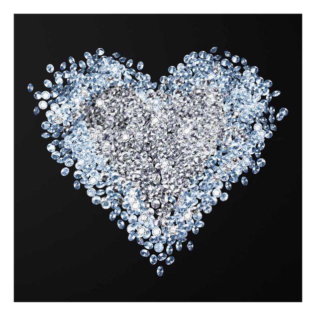 Tableros magnéticos de vidrio Diamond Heart