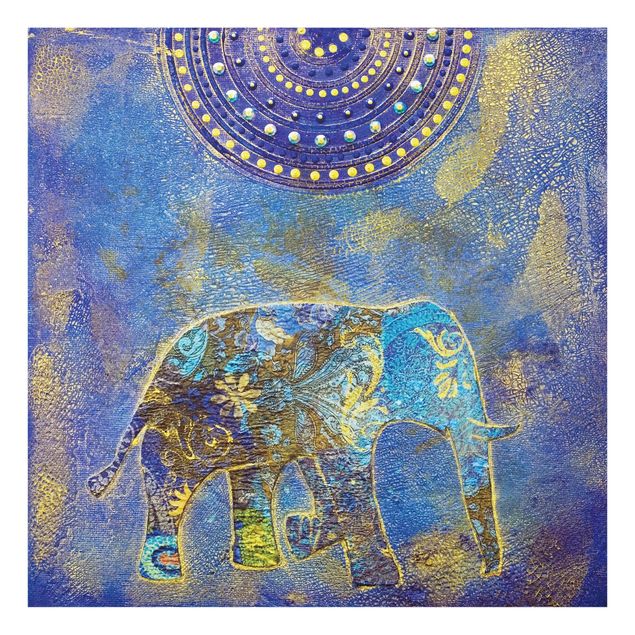 Cuadros en tonos azules Elephant In Marrakech