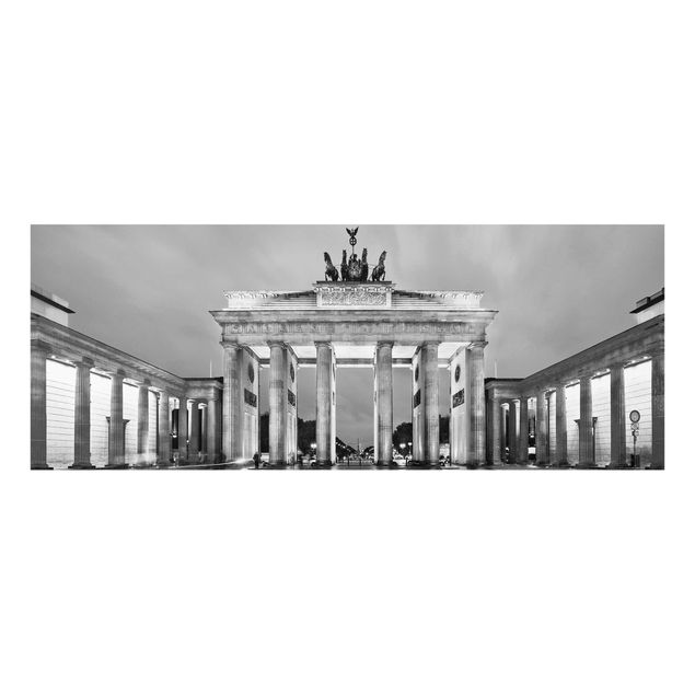 Cuadros de cristal arquitectura y skyline Illuminated Brandenburg Gate II
