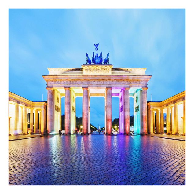 Cuadros de cristal arquitectura y skyline Illuminated Brandenburg Gate