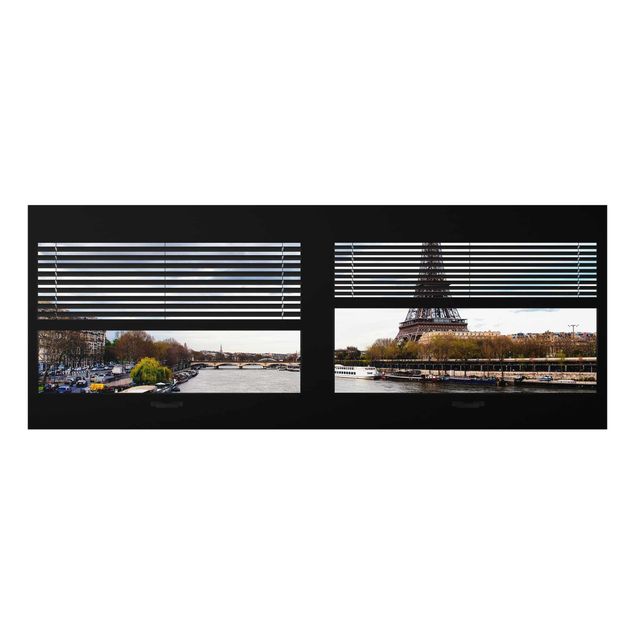 Cuadros de ciudades Window View Blinds - Seine And Eiffel Tower