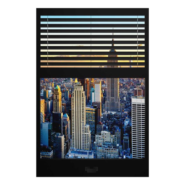 Cuadros de ciudades Window View Blinds - Sunrise New York