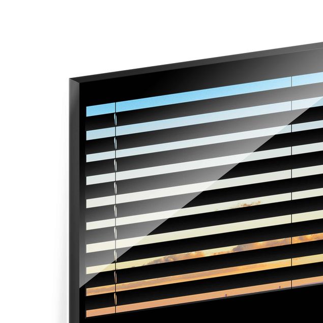 Tableros magnéticos de vidrio Window View Blinds - Sunrise New York