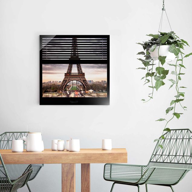 Cuadros de cristal París Window Blinds View - Eiffel Tower Paris