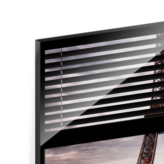 Tableros magnéticos de vidrio Window Blinds View - Eiffel Tower Paris