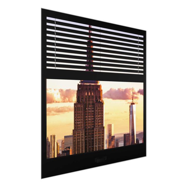 Cuadros de cristal arquitectura y skyline Window View Blind - Empire State Building New York