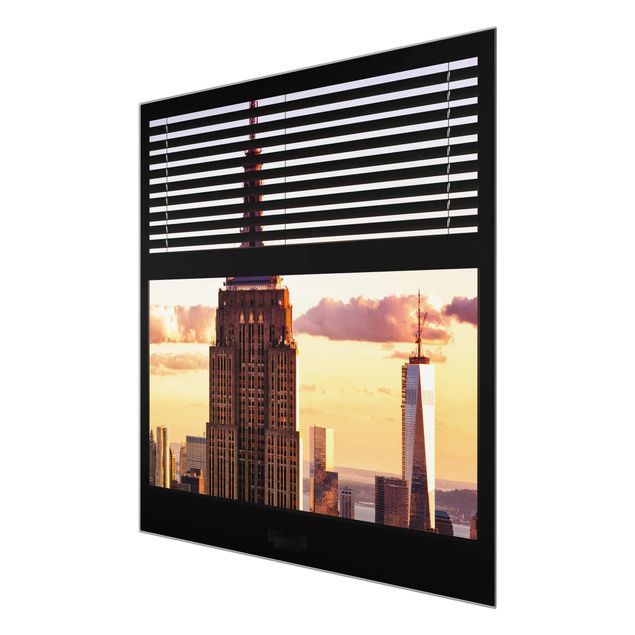 Cuadros modernos y elegantes Window View Blind - Empire State Building New York