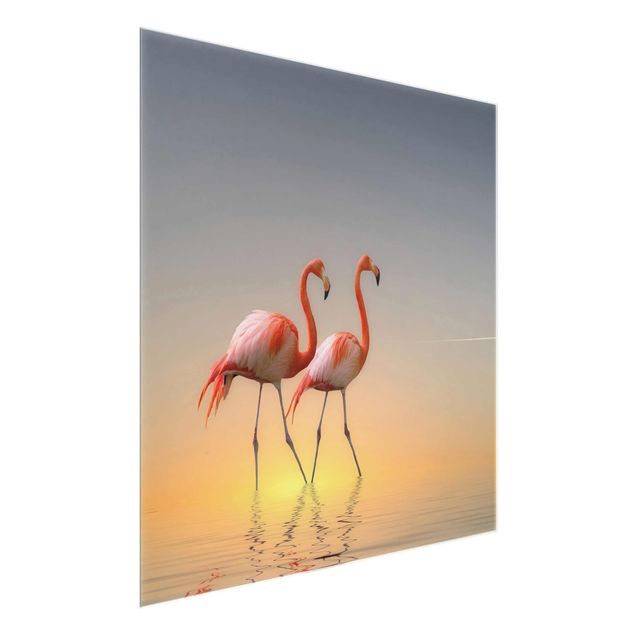 Cuadros marinos Flamingo Love