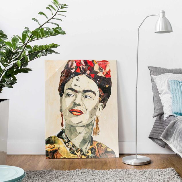 Tableros magnéticos de vidrio Frida Kahlo - Collage No.2