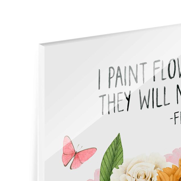 Tableros magnéticos de vidrio Frida's Thoughts - Flowers