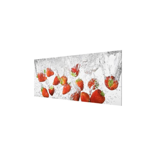 Tableros magnéticos de vidrio Fresh Strawberries In Water