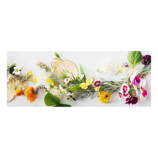 Cuadros multicolores Fresh Herbs With Edible Flowers