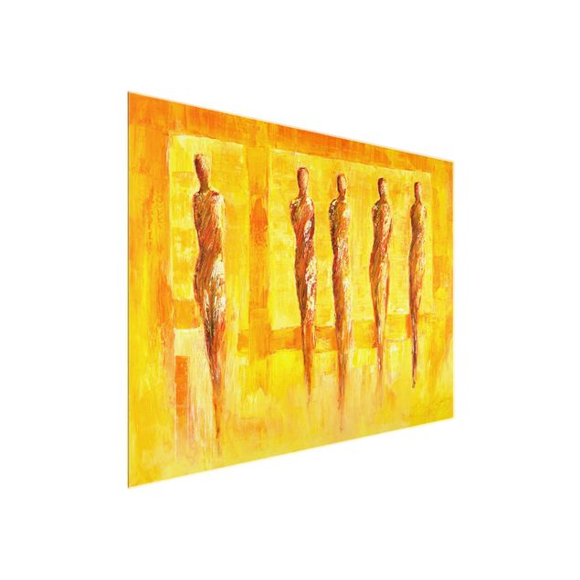 Cuadros abstractos para salón Petra Schüßler - Five Figures In Yellow