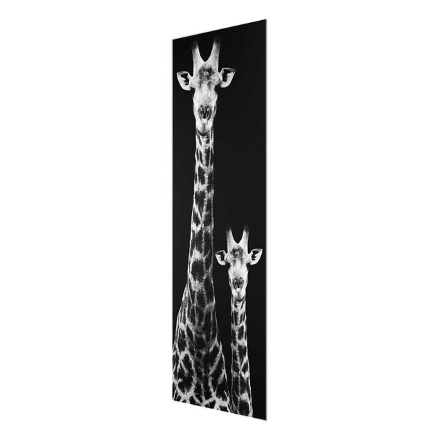 Cuadros modernos blanco y negro Giraffe Duo black & white