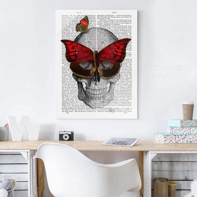 Cuadros de cristal frases Scary Reading - Butterfly Mask