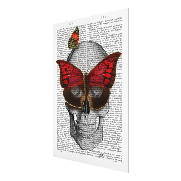 Cuadro rojo Scary Reading - Butterfly Mask