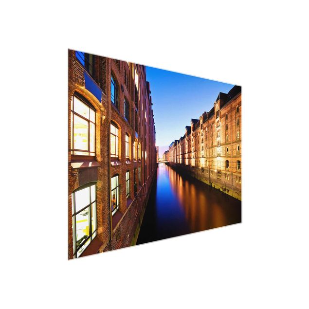 Cuadros de cristal arquitectura y skyline Hamburg Warehouse District