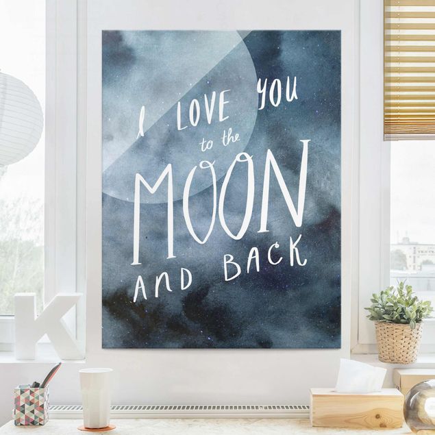 Cuadros de cristal frases Heavenly Love - Moon
