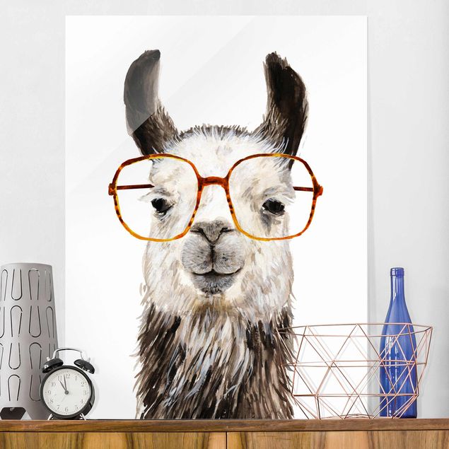 Decoración de cocinas Hip Lama With Glasses IV