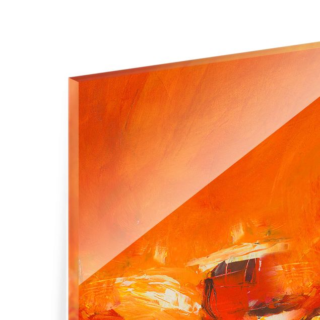 Tableros magnéticos de vidrio Petra Schüßler - Composition In Orange